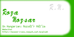 roza mozsar business card